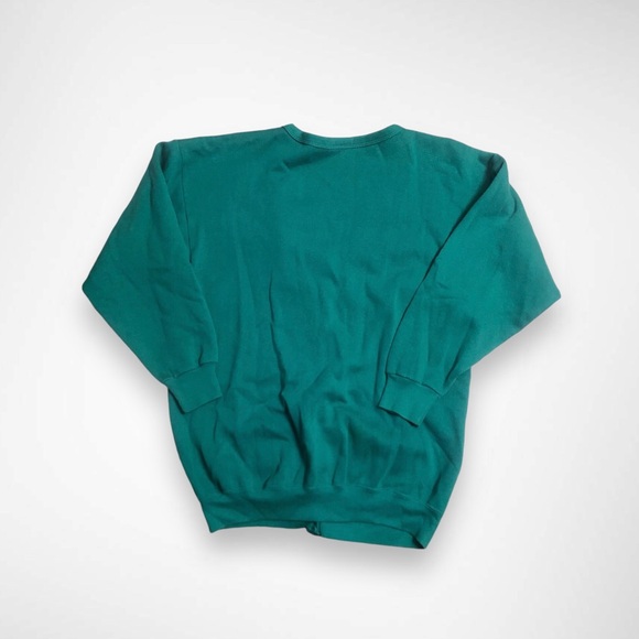 Preppy Green Sweatshirt Cardigan Vintage 80’s - Picture 3 of 4